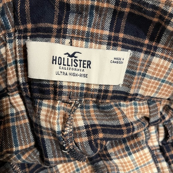 NWOT hollister plaid high rise pants - Picture 4 of 4